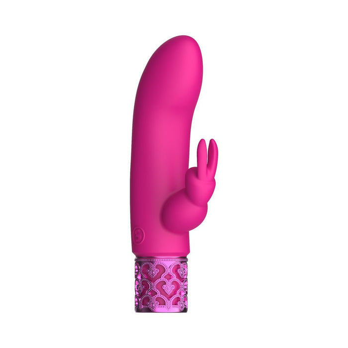 Royal Gems - Dazzling - Silicone Rechargeable Bullet - Pink - SexToy.com