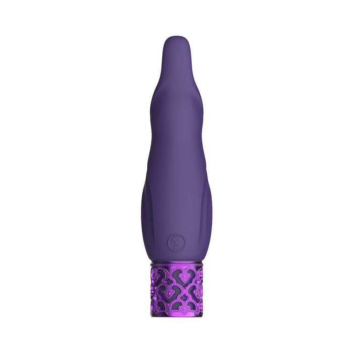 Royal Gems - Sparkle - Silicone Rechargeable Bullet - Purple - SexToy.com