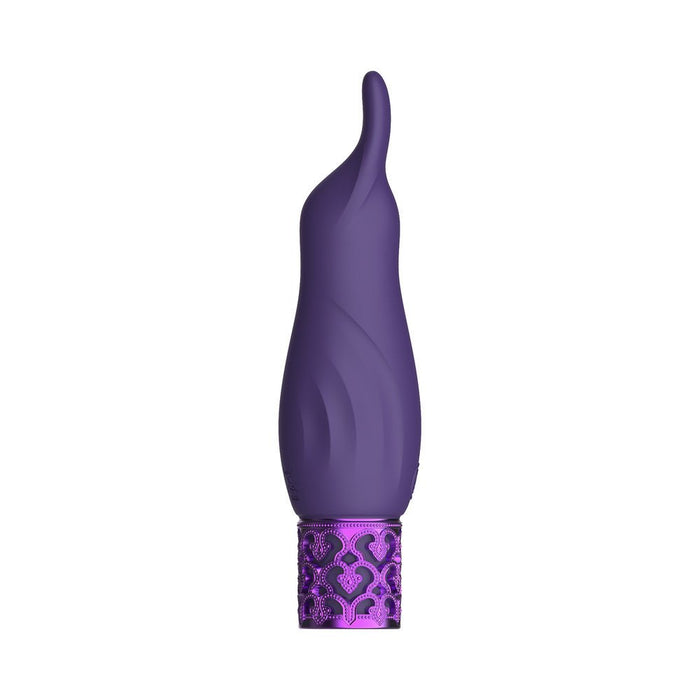 Royal Gems - Sparkle - Silicone Rechargeable Bullet - Purple - SexToy.com