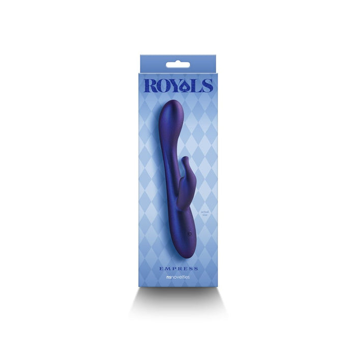 Royals Empress Rabbit Vibrator Metallic Blue - SexToy.com