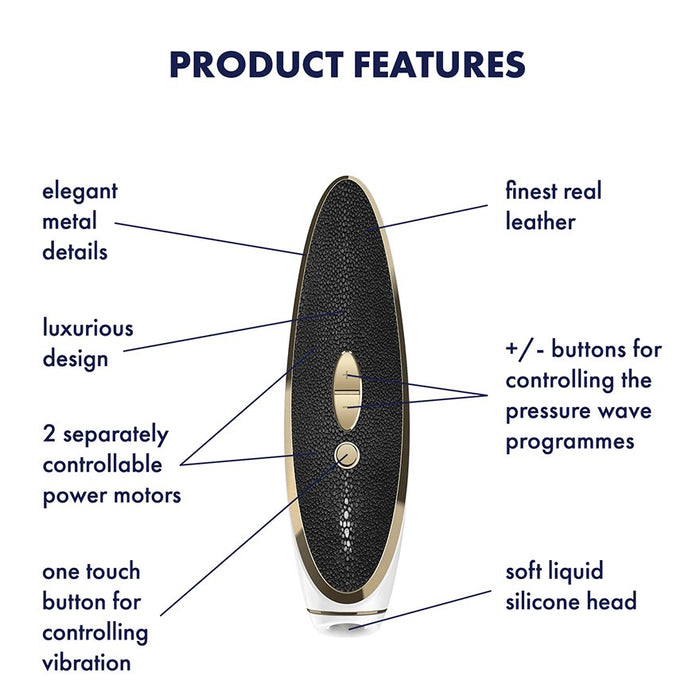 Satisfyer Luxury Haute Couture Black Clitoral Vibrator - SexToy.com