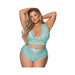 Seabreeze Strappy Back Cami & Short Turquoise 2X - SexToy.com