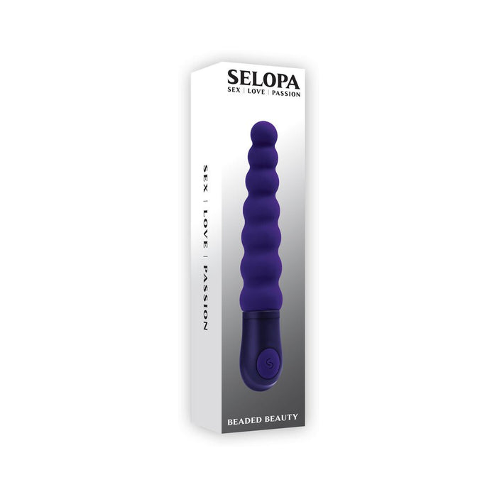 Selopa Beaded Beauty Silicone Vibrator Purple - SexToy.com