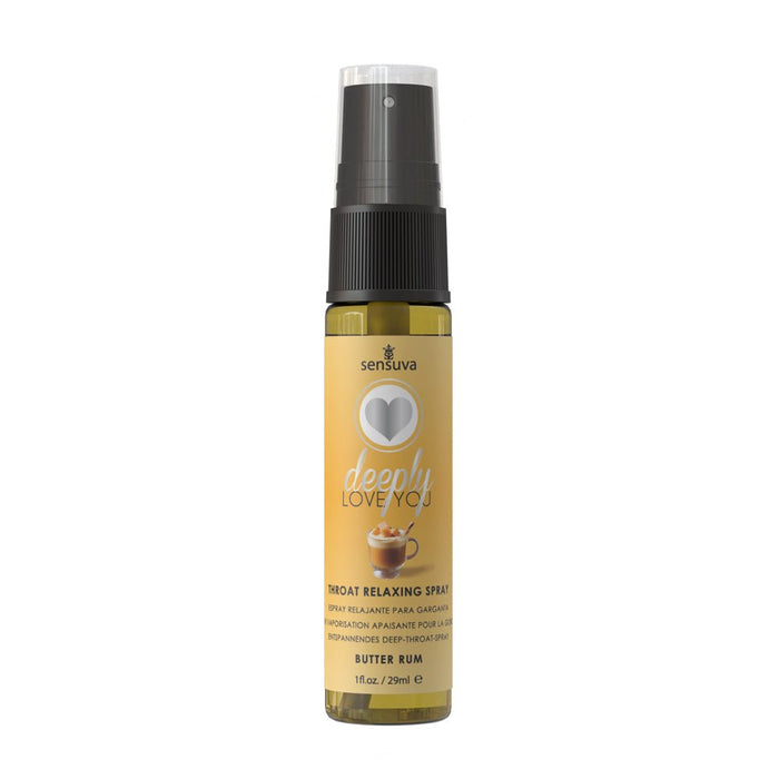 Sensuva Deeply Love You Throat Relaxing Spray Butter Rum 1 oz. - SexToy.com