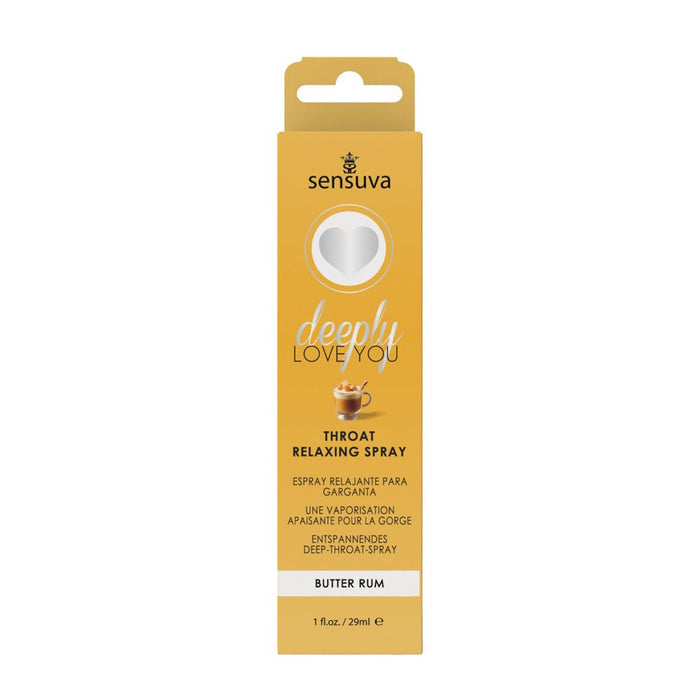 Sensuva Deeply Love You Throat Relaxing Spray Butter Rum 1 oz. - SexToy.com