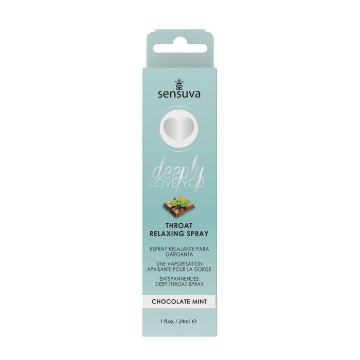 Sensuva Deeply Love You Throat Relaxing Spray Chocolate Mint 1 oz. - SexToy.com