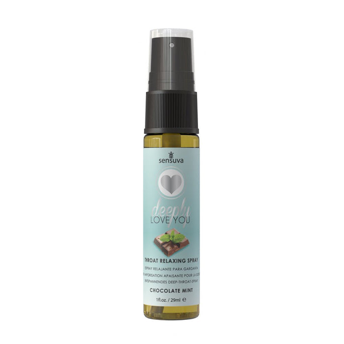 Sensuva Deeply Love You Throat Relaxing Spray Chocolate Mint 1 oz. - SexToy.com