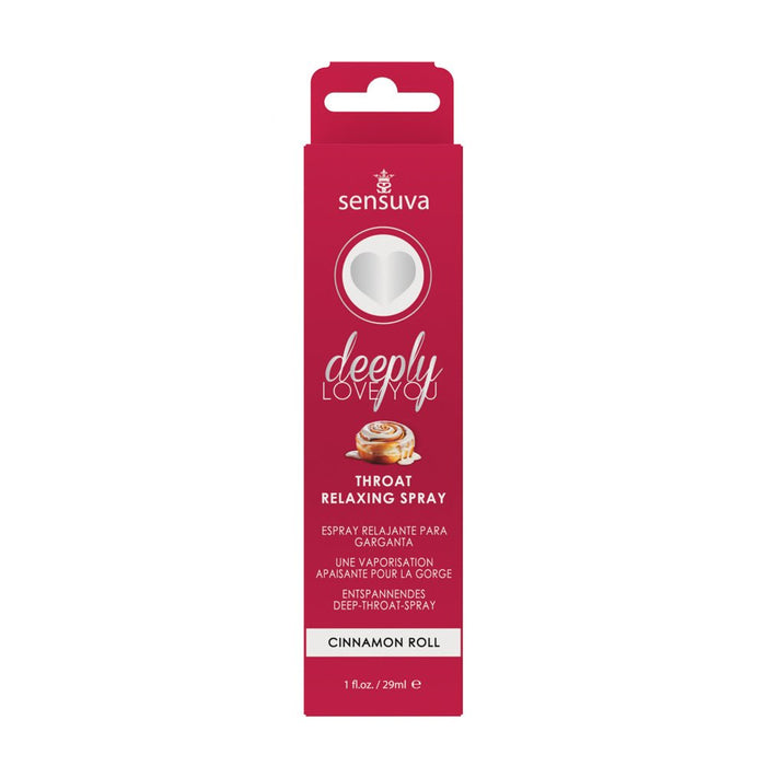 Sensuva Deeply Love You Throat Relaxing Spray Cinnamon Roll 1 oz. - SexToy.com