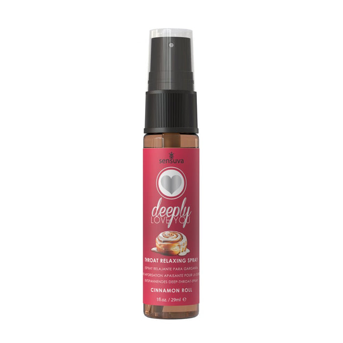 Sensuva Deeply Love You Throat Relaxing Spray Cinnamon Roll 1 oz. - SexToy.com