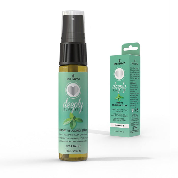 Sensuva Deeply Love You Throat Relaxing Spray Spearmint 1 oz. - SexToy.com