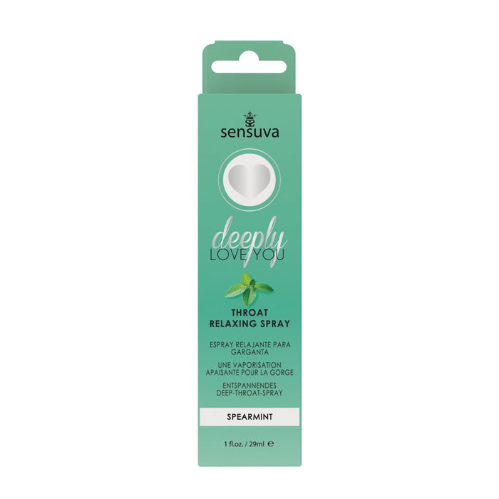 Sensuva Deeply Love You Throat Relaxing Spray Spearmint 1 oz. - SexToy.com