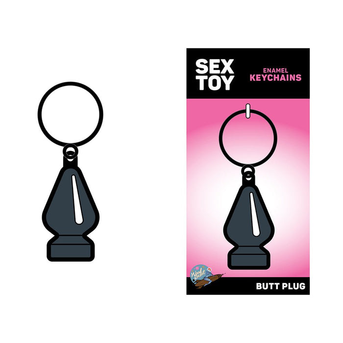 Sex Toy Keychain Gray Butt Plug - SexToy.com