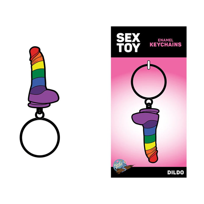 Sex Toy Keychain Rainbow Dildo - SexToy.com