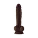 Shaft Model A Liquid Silicone 10.5 In. Dildo With Balls Mahogany - SexToy.com