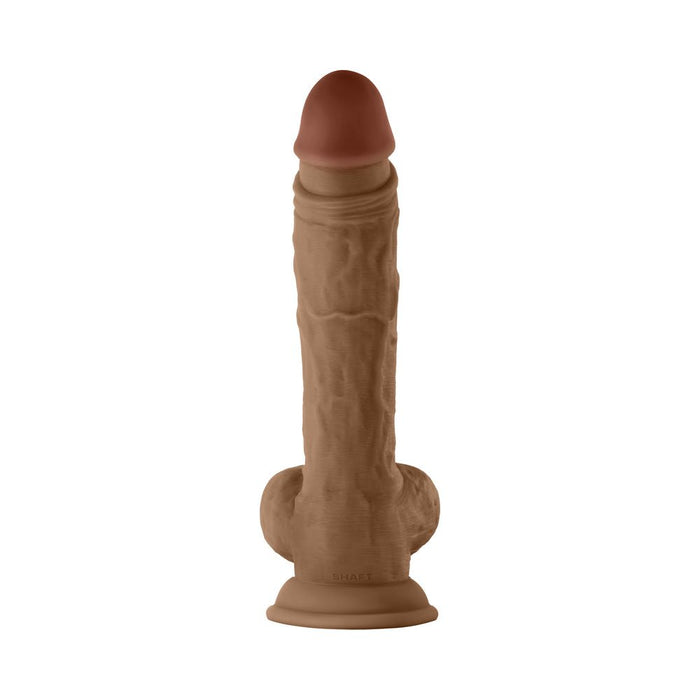 Shaft Model A Liquid Silicone 10.5 In. Dildo With Balls Oak - SexToy.com