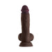 Shaft Model A Liquid Silicone Dong With Balls 8.5 In. Mahogany - SexToy.com