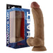 Shaft Model C 9.5 In. Dual Density Silicone Dildo With Balls & Suction Cup Oak - SexToy.com