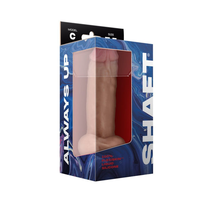 Shaft Model C Liquid Silicone Dong With Balls 7.5 In. Pine - SexToy.com