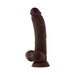 Shaft Model C Liquid Silicone Dong With Balls 9.5 In. Mahogany - SexToy.com