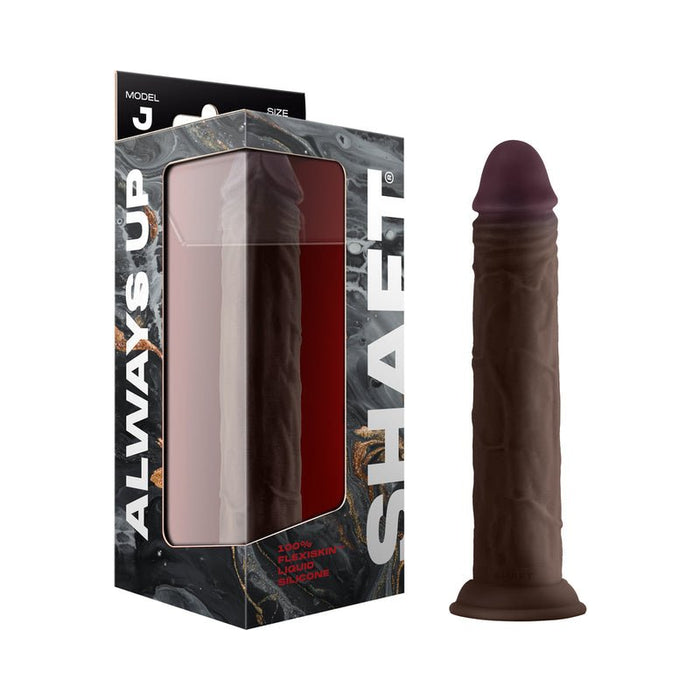 Shaft Model J Liquid Silicone 9.5 In. Dildo Mahogany - SexToy.com