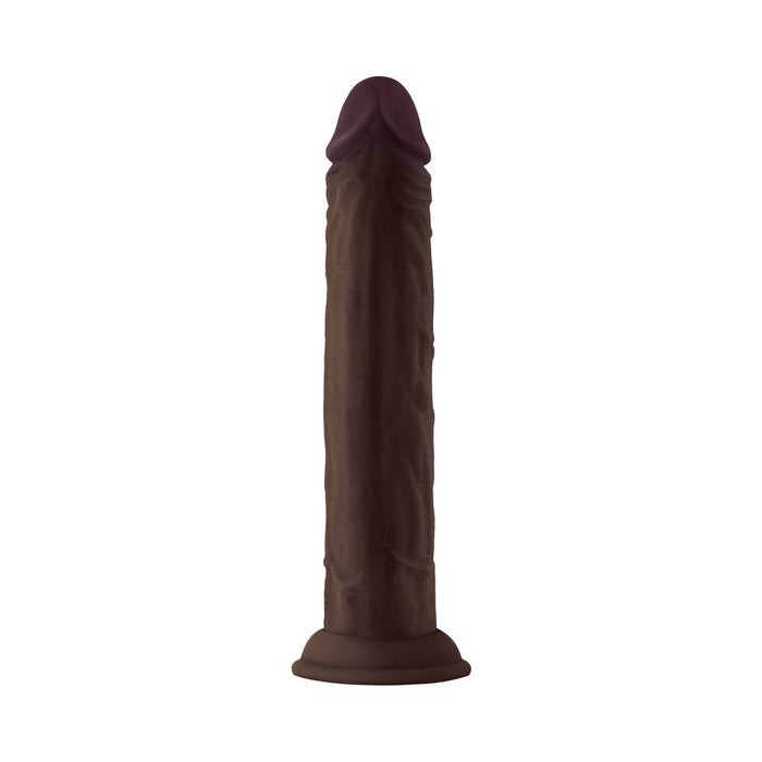 Shaft Model J Liquid Silicone 9.5 In. Dildo Mahogany - SexToy.com