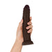 Shaft Model J Liquid Silicone 9.5 In. Dildo Mahogany - SexToy.com