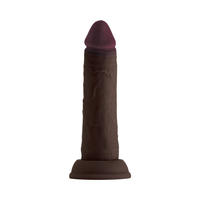 Shaft Model J Liquid Silicone Dong 6.5 In. Mahogany - SexToy.com