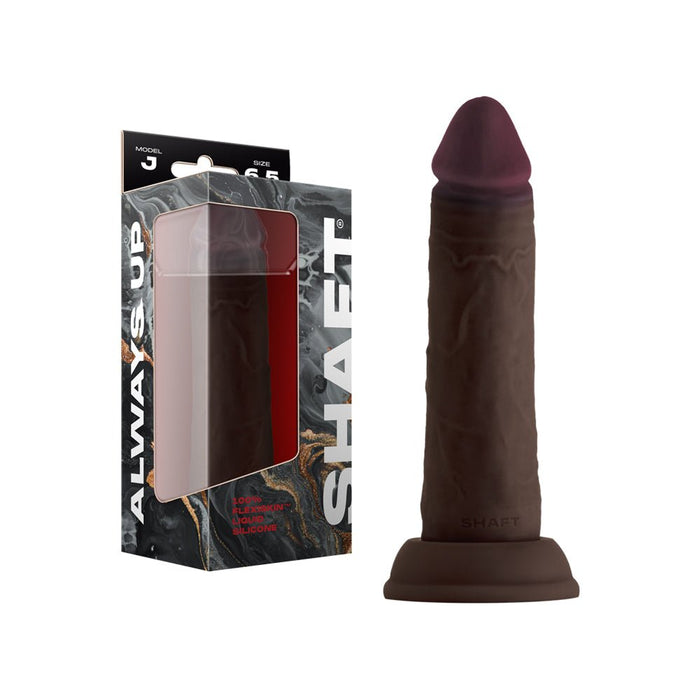 Shaft Model J Liquid Silicone Dong 6.5 In. Mahogany - SexToy.com