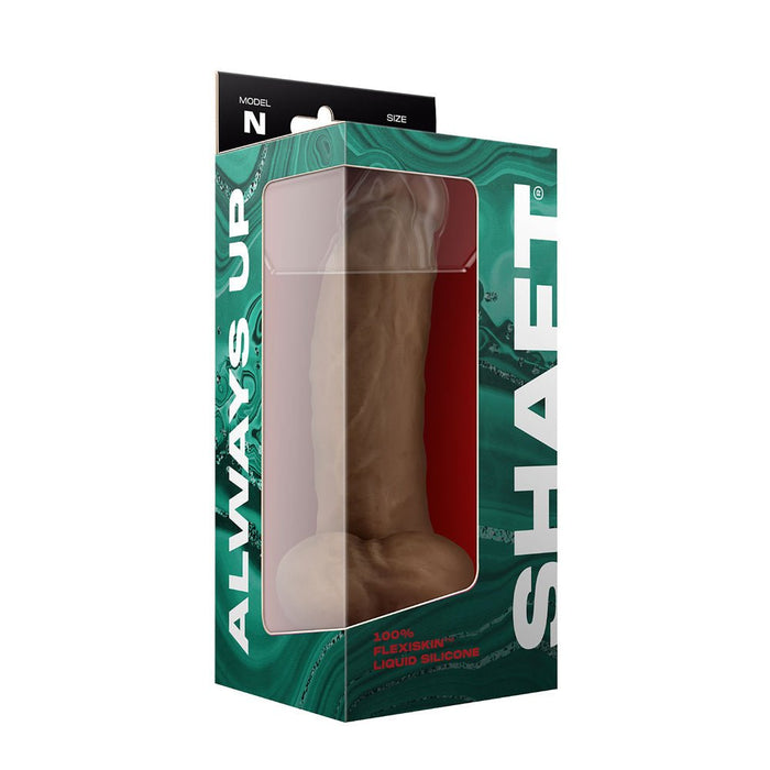 Shaft Model N Liquid Silicone Dong With Balls 7.5 In. Oak - SexToy.com