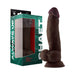 Shaft Model N Liquid Silicone Dong With Balls 8.5 In. Mahogany - SexToy.com