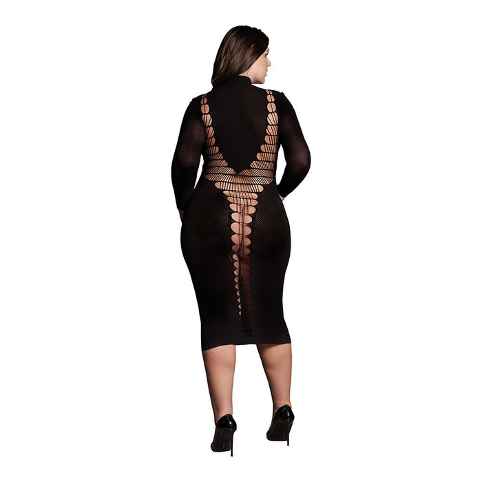 Shots Le Desir Shade Carme Xi Dress With Turtleneck Black Queen Size - SexToy.com