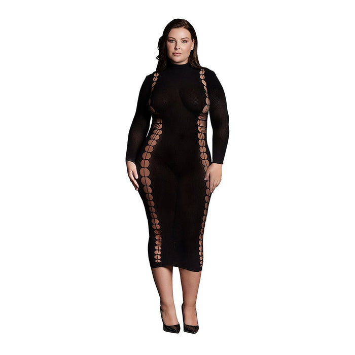 Shots Le Desir Shade Carme Xi Dress With Turtleneck Black Queen Size - SexToy.com