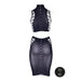 Shots Le Desir Shade Kala Xxxvii 2 - piece With Turtleneck, Crop Top & Skirt Black O/s - SexToy.com