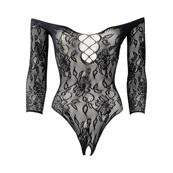 Shots Le Desir Wonder Rhinestone Bodysuit Os Black - SexToy.com