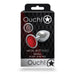 Shots Ouch! Round Gem Butt Plug Small Silver/ruby Red - SexToy.com