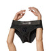 Shots Ouch Vibrating Strap On High - cut Brief - Black M/l - SexToy.com