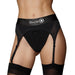 Shots Ouch Vibrating Strap On Thong W/adjustable Garters - Black Xs/s - SexToy.com