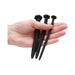 Silicone Screw Plug Set - Urethral Sounding - Black - SexToy.com