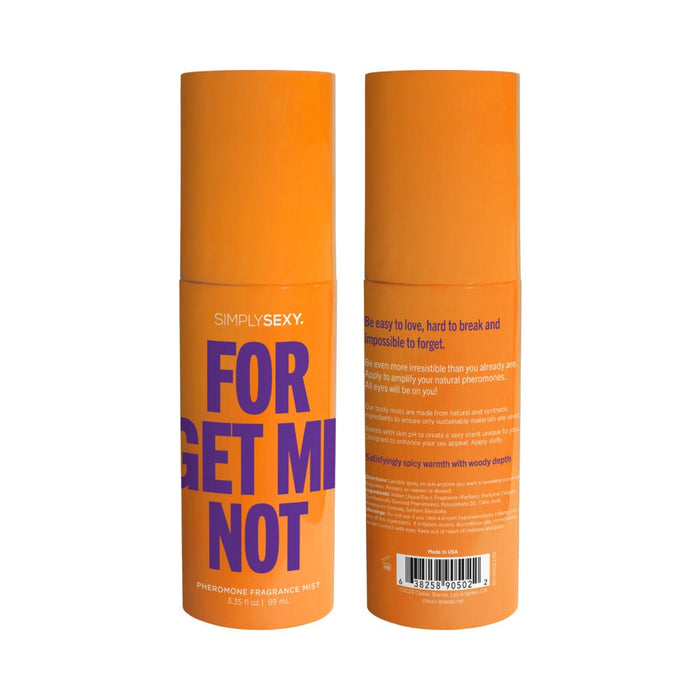 Simply Sexy Pheromone Body Mist Forget Me Not 3.35oz - SexToy.com