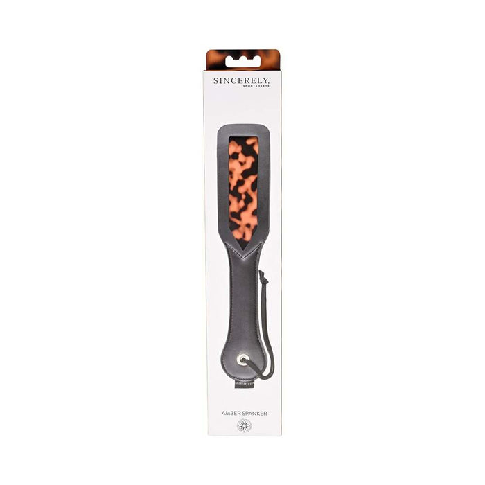 Sincerely, Sportsheets Amber Collection Spanker Paddle Tortoiseshell - SexToy.com