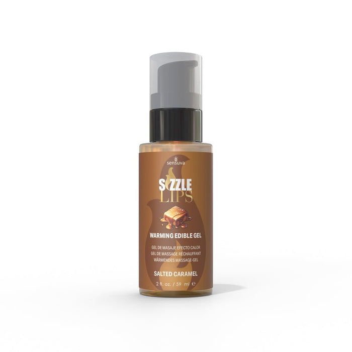 Sizzle Lips Warming Gel Salt Caramel 2oz - SexToy.com