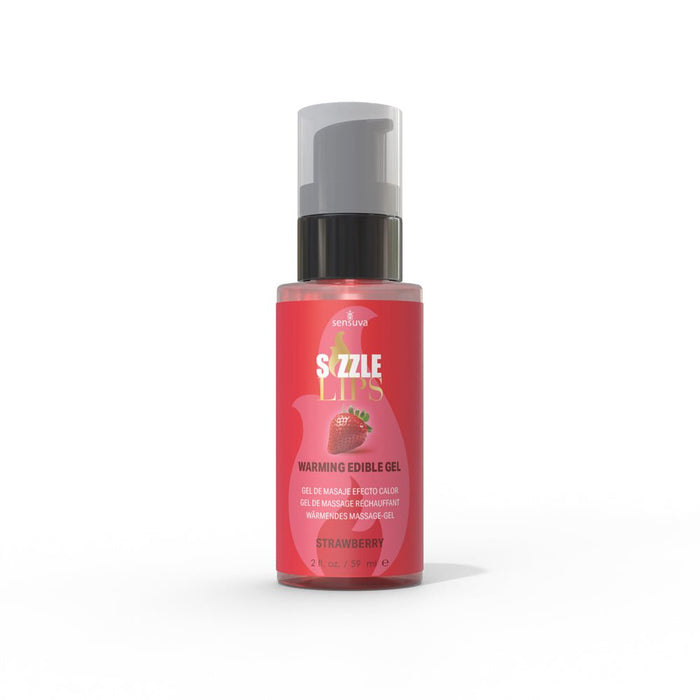 Sizzle Lips Warming Gel Strawberry 2oz - SexToy.com