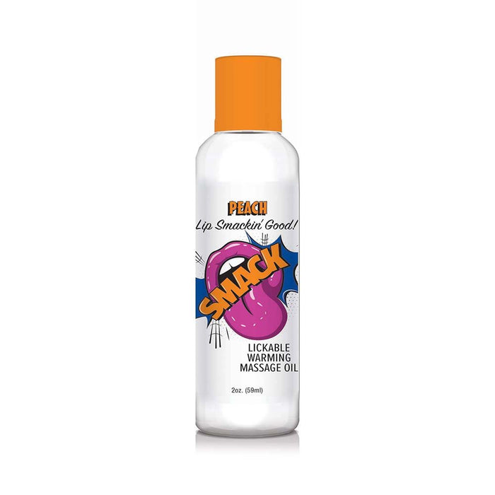 Smack Lickable Massage Oil Peach 2 Oz. - SexToy.com