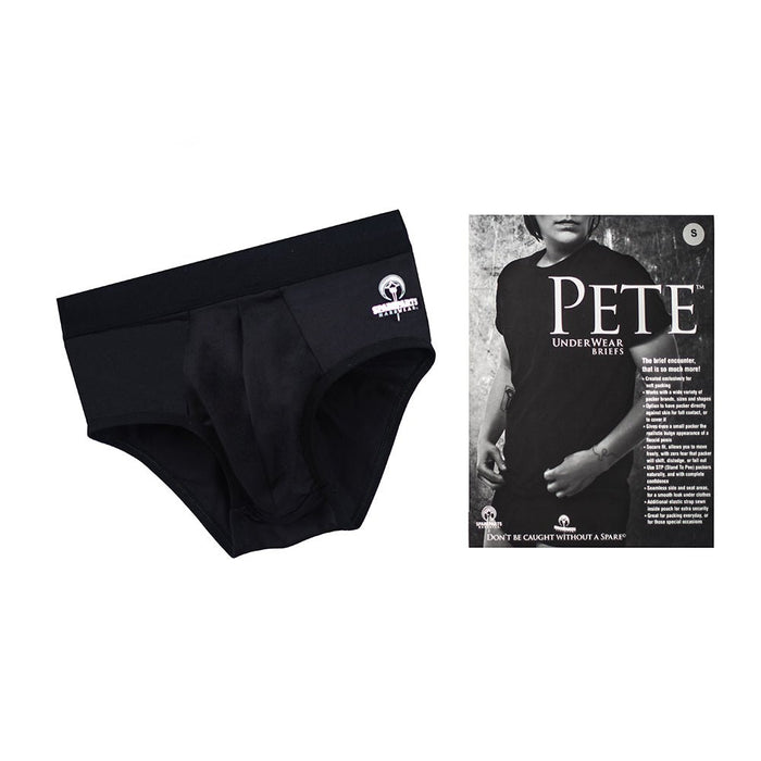 Spareparts Pete Briefs Nylon Packing Underwear Black Size 2xl - SexToy.com