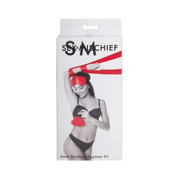 Sportsheets Sex & Mischief Amor Bondage Beginner Kit Red - SexToy.com