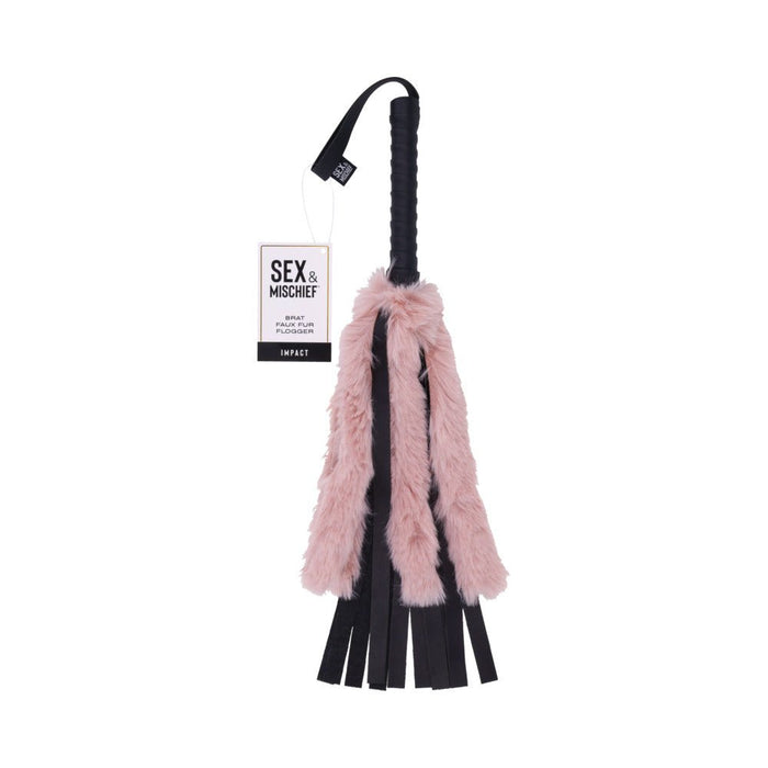 Sportsheets Sex & Mischief Brat Faux Fur Flogger - SexToy.com