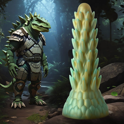 Stegosaurus Spiky Reptile Silicone Dildo - SexToy.com