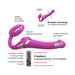 Strap - on - me Multi Orgasm Bendable Strap - on Small Fuchsia - SexToy.com