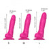 Strap - on - me Sliding Skin Realistic Dual - density Dildo Fuchsia S - SexToy.com