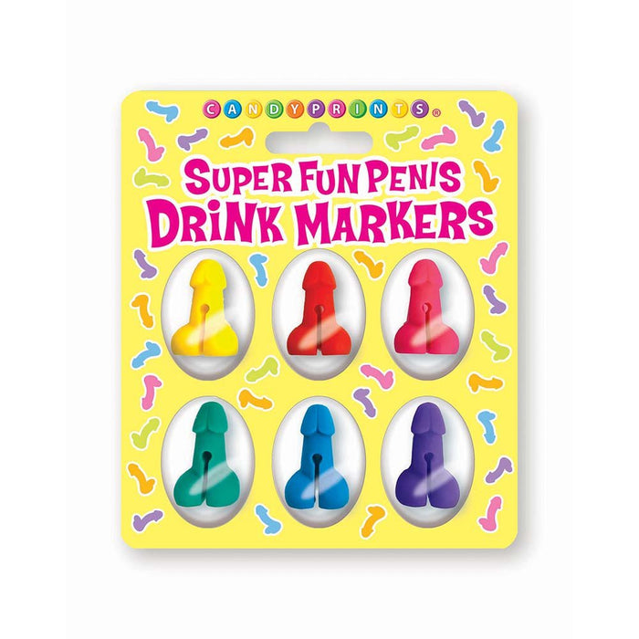 Super Fun Penis Drink Markers 6 - piece Set - SexToy.com